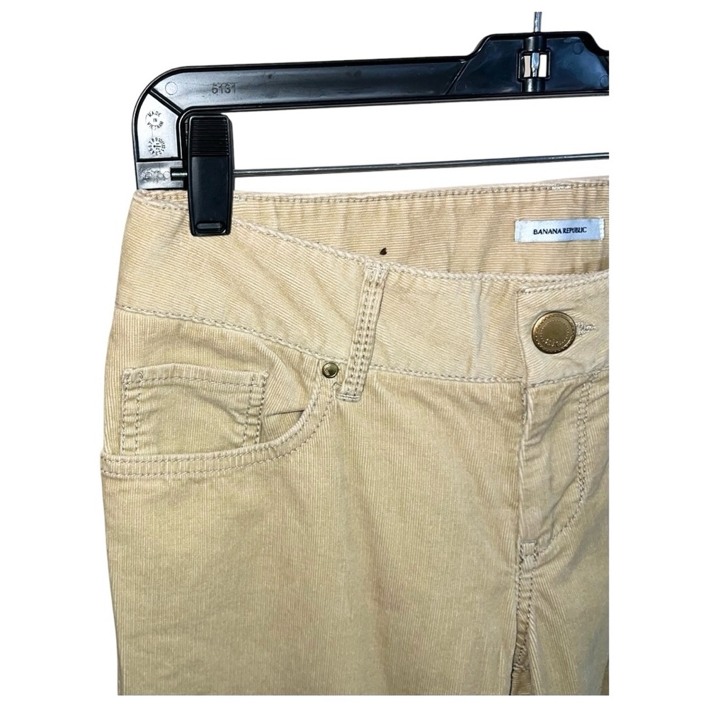 Banana Republic Pants Women’s Size 4 Tan Khaki Straight Corduroy Long 28x32 - Picture 3 of 8